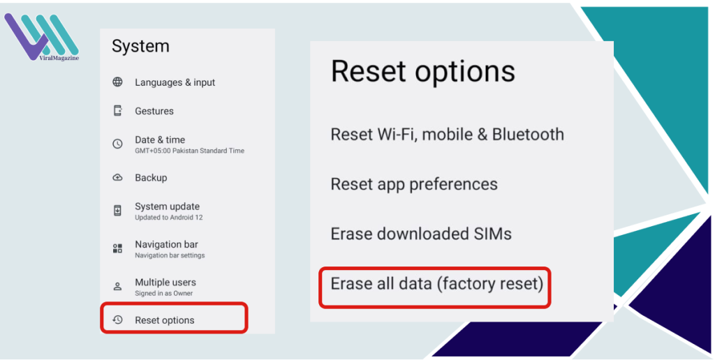 Consider a Factory Reset to fix android lagging